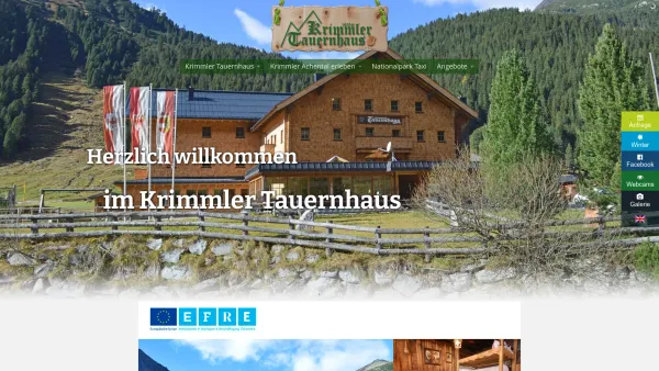 Website Screenshot: Krimmler-Tauernhaus - Krimmler Tauernhaus | Die gastliche Herberge im Krimmler Achental - Date: 2023-06-23 12:05:23