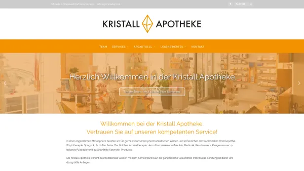 Website Screenshot: Kristall-Apotheke - Kristall Apotheke | Kompetente Beratung in 1230 Wien - Date: 2023-06-14 10:41:21