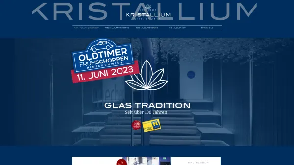 Website Screenshot: Gasthof Pension Kristall-Erwin Weber-Design aus Glas und Stein - KRISTALLIUM glas.erleben. - Date: 2023-06-23 12:05:23