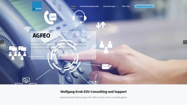 Website Screenshot: Wolfgang KROB Computer+Netzwerk+ISDN+Internet - Krob EDV-Consulting und Support – EDV-Consulting und Support - Date: 2023-06-23 12:05:23