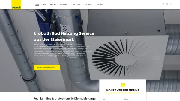 Website Screenshot: krobath Bad Heizung Service GmbH - Krobath Bad Heizung Service GmbH aus der Steiermark - Date: 2023-06-26 10:26:28