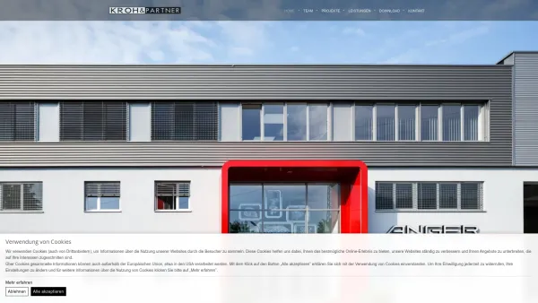 Website Screenshot: Arch.Dipl.Ing. Reinhold Kroh Partner - Kroh & Partner - Architekten und Generalplaner | Linz - Date: 2023-06-23 12:05:23