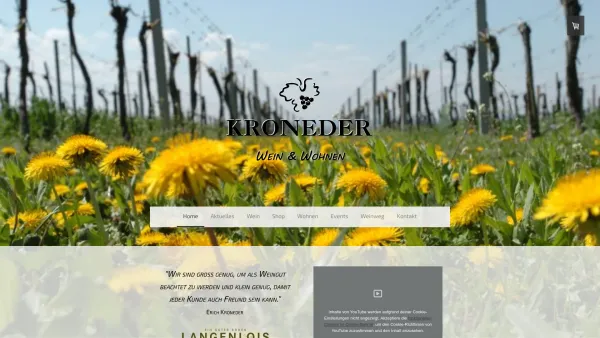 Website Screenshot: Weingut Kroneder - Startseite - Wein & Wohnen Kroneder - Date: 2023-06-14 10:41:21