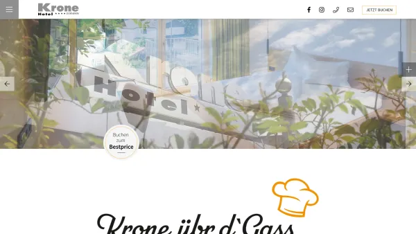 Website Screenshot: Hotel Krone in Dornbirn - Urlaub in Vorarlberg | Hotel & Restaurant Krone in Dornbirn - Date: 2023-06-23 12:05:23