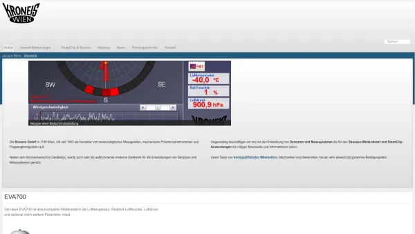 Website Screenshot: Dipl. Ing. A. und W. Kroneis Werkstätte für Messgeräte Kroneis meteorologische Meßgeräte - Home - Date: 2023-06-23 12:05:23
