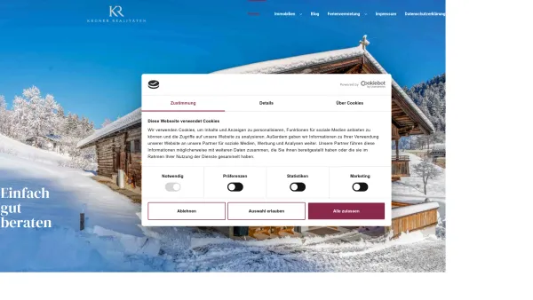Website Screenshot: Kroner Realitäten GmbH - Home - Kroner Realitäten GmbH - Date: 2023-06-23 12:05:23
