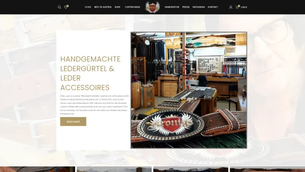 Website Screenshot: Kronigs Ledermanufaktur - Kronigs Ledermanufaktur Handgefertigte Ledergürtel & Leder Accessories - Date: 2023-06-26 10:26:30