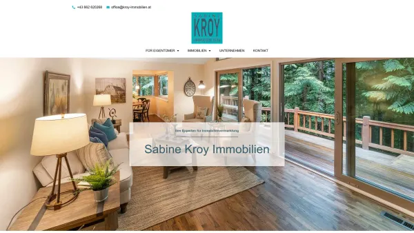 Website Screenshot: Kroy-Immobilien dynamisch kundenorientiert unbürokratisch kompetent - Sabine Kroy Immobilien – Ihre Immobilienmaklerin aus Salzburg - Date: 2023-06-23 12:05:26