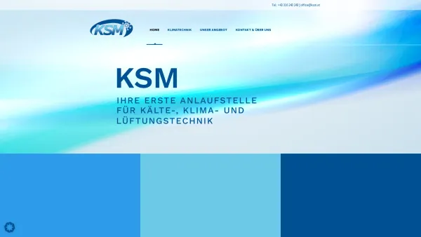 Website Screenshot: KSM Kälte und Klimatechnik GmbH - KSM - Klima-, Kälte und Lüftungstechnik | T: (0316) 243 243 - Date: 2023-06-23 12:05:26
