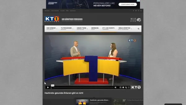 Website Screenshot: KT1 Privatfernsehen GmbH. - KT1 - Ihr Kärntner Fernsehen - Date: 2023-06-15 16:02:34