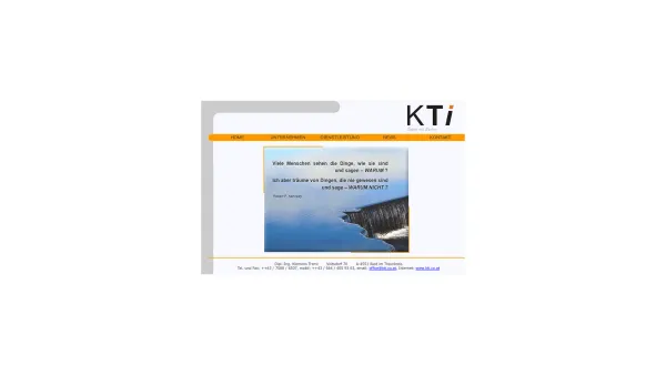 Website Screenshot: KTI Klemens Treml Innovation - KTI - Klemens Treml Innovation - Date: 2023-06-23 12:05:26