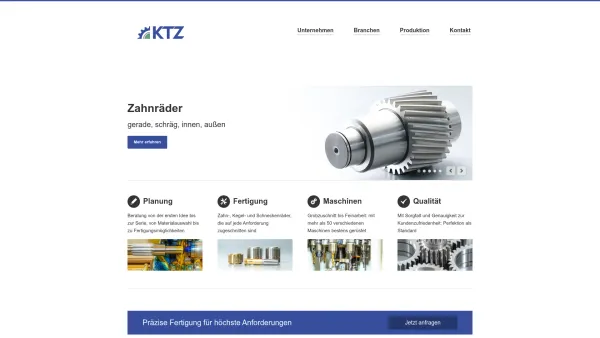 Website Screenshot: KTZ Konrad Traxl Antriebstechnik GmbH - Startseite - KTZ: Konrad Traxl - Antriebstechnik aus Tirol: Zahnräder, Getriebe, Getriebeinstandsetzung - Date: 2023-06-23 12:05:26