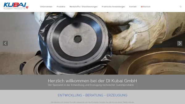 Website Screenshot: Dipl.-Ing. Alexander Kubai - Herzlich willkommen bei Kubai GmbH - Spezialist für Gummiprodukte - Date: 2023-06-23 12:05:26