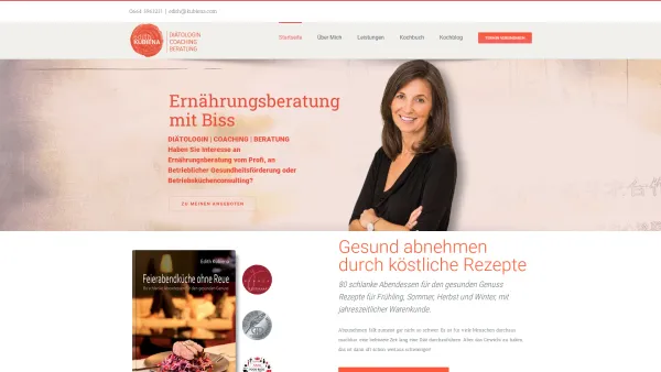 Website Screenshot: Edith Kubiena - Ernährungsberatung Burgenland Edith Kubiena, Diätologin - Date: 2023-06-23 12:05:26
