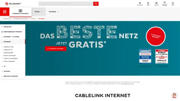 Website Screenshot: Marktgemeinde Gemeinde Kuchl - Salzburg AG Internet CableLink - Tarife & Verfügbarkeit - Date: 2023-06-15 16:02:34