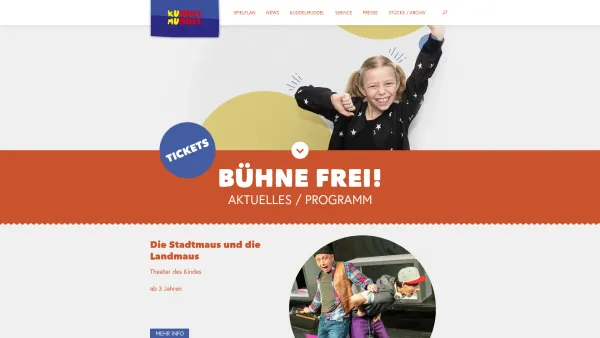 Website Screenshot: Kinderkulturzentrum Kuddelmuddel Das Zentrum für Kinderkultur Linz Austria - Kuddelmuddel - Date: 2023-06-23 12:05:26