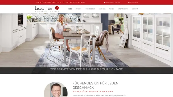 Website Screenshot: Bucher Kuechendesign - Küchen-Spezialist Bucher Küchendesign, 1080 Wien - Date: 2023-06-23 12:05:28