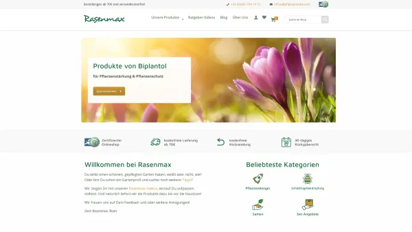 Website Screenshot: Kühberger Handelsagentur GmbH - Rasenmax - alles für den Garten! - Date: 2023-06-15 16:02:34