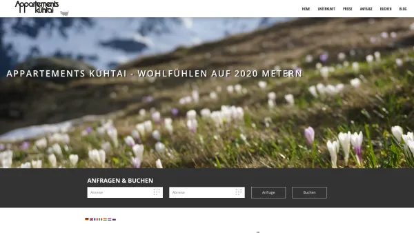 Website Screenshot: Appartements Startseite - Appartements Kühtai ? Willkommen im Kühtai in Tirol - Date: 2023-06-15 16:02:34