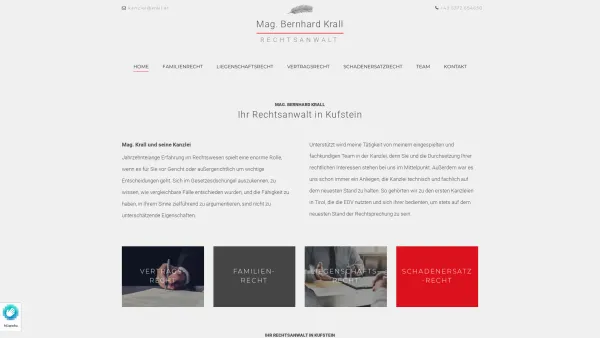Website Screenshot: Rechtsanwalt Dr. Friedrich Krall - Ihr Rechtsanwalt in Kufstein - Mag. Bernhard Krall - Date: 2023-06-23 12:05:29