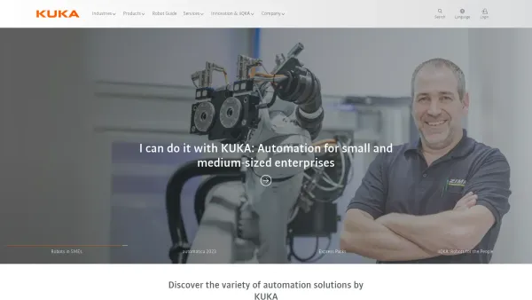Website Screenshot: KUKA CEE GmbH - industrial intelligence 4.0_beyond automation | KUKA AG - Date: 2023-06-26 10:26:30