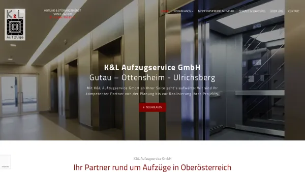 Website Screenshot: K&L Aufzugservice OEG - Ihr Partner rund um Aufzüge in Oberösterreich - Date: 2023-06-23 12:05:29