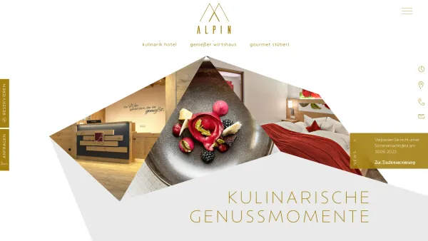 Website Screenshot: Kulinarik & Genießerhotel Alpin - Kulinarikhotel Alpin - Urlaub am Achensee - Kulinarikhotel Alpin - Date: 2023-06-23 12:05:29