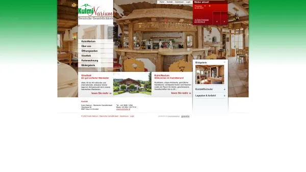 Website Screenshot: Gernot Familie KULMHOFER Kulmhoferhütte und Landcafe - Restaurant Kulmi Narium in Haus im Ennstal - Date: 2023-06-23 12:05:29