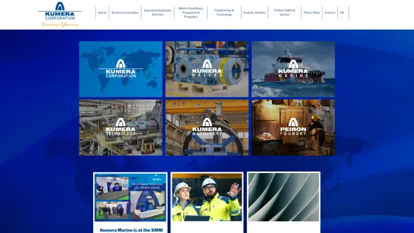 Website Screenshot: Kumera Corporation - Kumera – Creating Efficiency | Kumera Corporation – The Kumera Corporation is a worldwide marketer of manufactured products and engineering services. Kumera Power Transmission Group and Marine Division. - Date: 2023-06-23 12:05:29