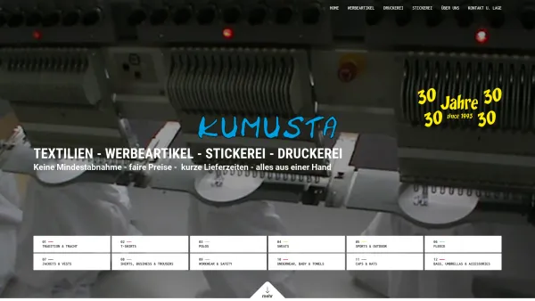 Website Screenshot: Friedrich kumusta.at-stickerei-druckerei - Kumusta - Werbeartikel - Stick - Druck: Kumusta - Textilien - Werbeartikel - Stickerei - Druckere - Date: 2023-06-14 10:41:23
