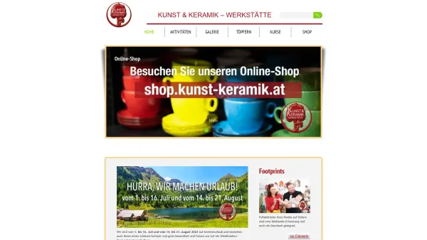 Website Screenshot: Kunst Keramik Werkstätte Inh. Brigitte index - Home - Kunst und Keramik - Date: 2023-06-23 12:05:31