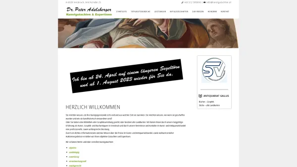 Website Screenshot: Dr. Peter Adelsberger - Kunstgutachten & Expertisen – Dr. Peter Adelsberger - Date: 2023-06-23 12:05:31
