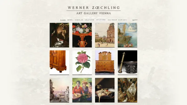 Website Screenshot: Antiquitäten Zöchling Kunsthandel Zoechling - WERNER ZOECHLING KUNSTHANDEL ART GALLERY VIENNA - Date: 2023-06-14 10:41:23