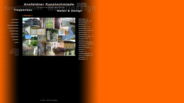 Website Screenshot: Ansfeldner Kunstschmiede - Ansfeldner Kunstschmiede - Date: 2023-06-23 12:05:31