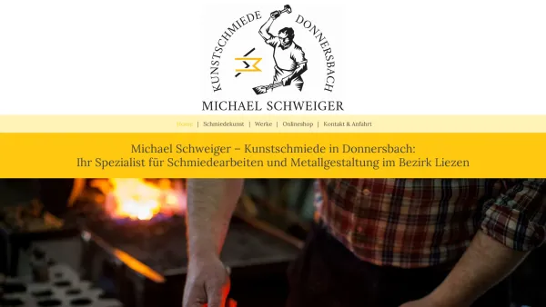 Website Screenshot: Kunstschmiede Johann Schweiger Donnersbach - Michael Schweiger – Kunstschmiede | Zäune, Tore, Geländer | Donnersbach/Liezen - Date: 2023-06-23 12:05:31