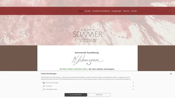 Website Screenshot: Galerie Kunst Handel Sommer Kunst&Handel - GALERIE SOMMER - Galerie - Date: 2023-06-23 12:05:31