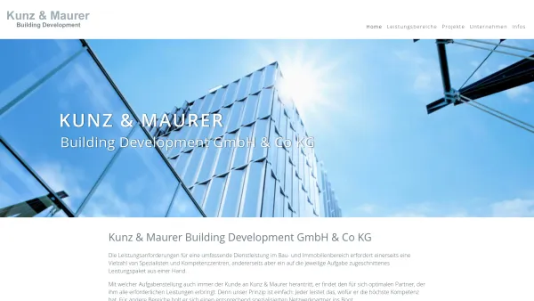 Website Screenshot: Kunz Maurer - Kunz & Maurer: Bau- und Projektmanagement - Baukoordination - Bauträger - Energieausweis - Date: 2023-06-23 12:05:31