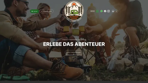 Website Screenshot: GASTEIN Erlengrund OG - Camping und Appartements Erlengrund in Bad Gastein - Date: 2023-06-14 10:46:43