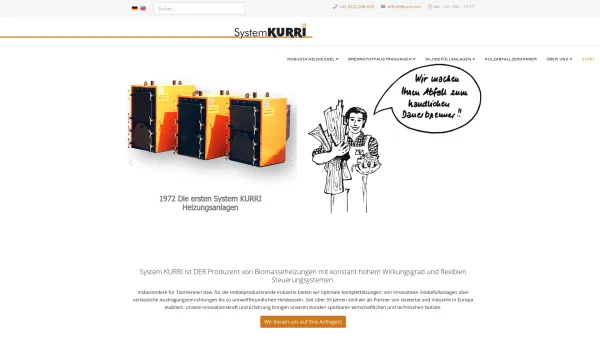 Website Screenshot: Ing. Ernst Kurri Gesellschaft System Kurri - Sytem KURRI – Start - Date: 2023-06-23 12:05:32