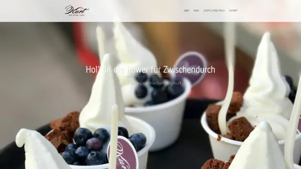Website Screenshot: Kurt Frozen Yogurt - KURT - Pure. Natural. Yummy! - Date: 2023-06-14 10:41:23