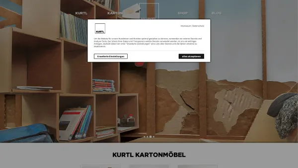 Website Screenshot: papplab GmbH - KURTL Kartonmöbel » KURTL | Möbel aus Karton - Date: 2023-06-23 12:05:32