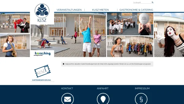 Website Screenshot: Gastronomie im Kultur u Sportzentrum Kusz Restaurant Catering - Hörsching - GEM2GO WEB - Startseite - KUSZ - Date: 2023-06-23 12:05:34