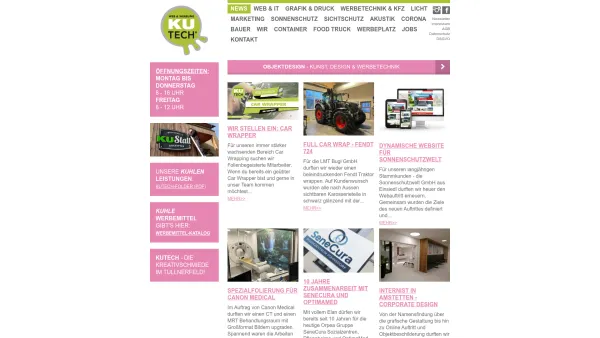 Website Screenshot: KUTECH WEB & WERBUNG Bernhard Kuderer - KUTECH Web & Werbung - Werbeagentur in Niederösterreich - Date: 2023-06-23 12:05:34
