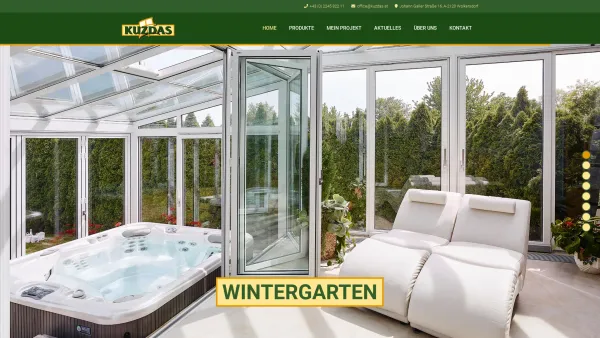 Website Screenshot: Siegfried Kuzdas - Kuzdas Wintergärten - Ihr Traum vom Wintergarten - Date: 2023-06-23 12:05:34