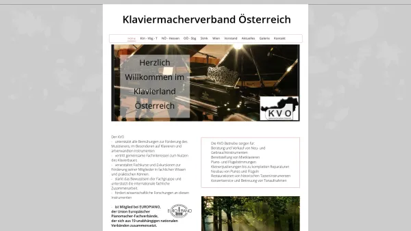 Website Screenshot: KVO-Klaviermacherverband KVO Klaviermacherverband Österreich - index - Date: 2023-06-23 12:05:34