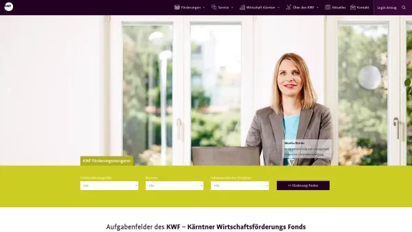 Website Screenshot: KWF Kärntner Wirtschaftsförderungs Fonds - KWF | Kärntner Wirtschaftsförderungs Fonds - Date: 2023-06-23 12:05:34