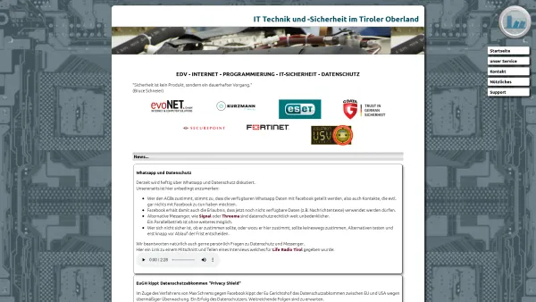 Website Screenshot: Ing. Kurt edv internet security - Edv, Internet, Programmierung, IT-Sicherheit, Datenschutz | Landeck, Imst, Ötztal, Telfs, Innsbruck - Date: 2023-06-15 16:02:34