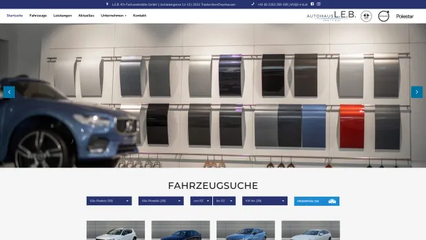 Website Screenshot: KFZ Werkstätte L.E.B Gmbh - Willkommen - Autohaus L.E.B - Date: 2023-06-23 12:05:34