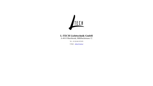 Website Screenshot: L-TECH/Lichttechnik gmbH - Date: 2023-06-14 10:41:26