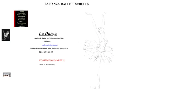 Website Screenshot: La Danza Studio für künstlerischen Tanz / Die Ballettschulen - Stundenplan - Date: 2023-06-14 10:41:26